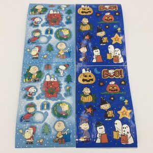Vintage Halloween Christmas Peanuts Gang Sandylion Stickers Holiday